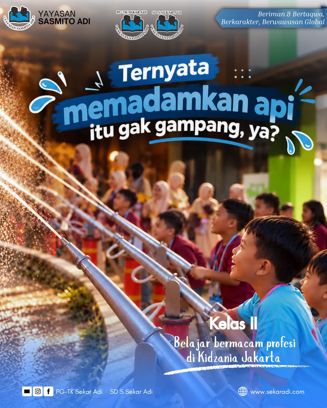 Kelas II belajar bermacam profesi di Kidzania Jakarta